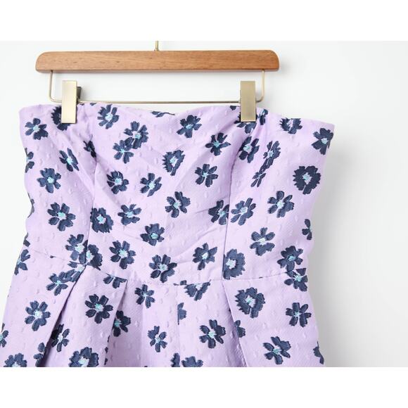 Shoshanna Novara Purple printed crepe Dress Size 12 - Picture 10 of 10